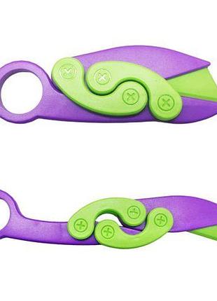 Пластиковый ножик-антистресс, сиренево-зеленый