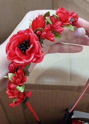 Обідок на голову квіти