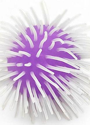 Мячик-антистресс с ворсинками, 10 см (сиреневый)