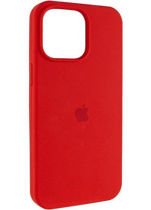 Чехол silicone case (aa) logo with magsafe для apple iphone 13 (6.1") голубой / lilac blue червоний / red