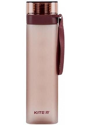 Пляшка для води квадратна пластикова "kite" 700мл бордова k24-1210-3