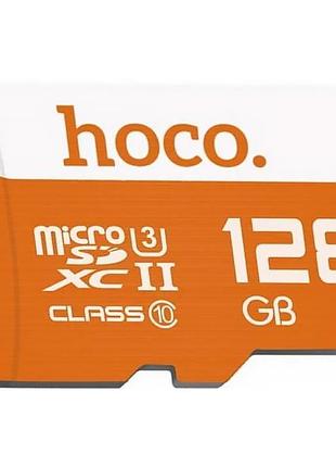 Карта памяти hoco microsdxc class 10 - 128gb (без адаптера) orange
