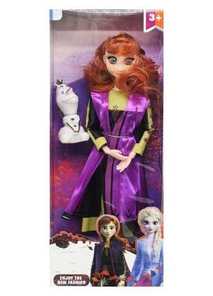 Уценка. кукла "frozen: анна" повреждена коробка, нету одной туфельки, грязный олаф