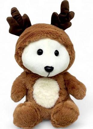 Мягкая игрушка "мишка в костюме оленя", 24 см