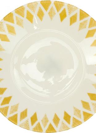 Тарілка десертна скло "luminarc. essence chinto gold" 19см 95391