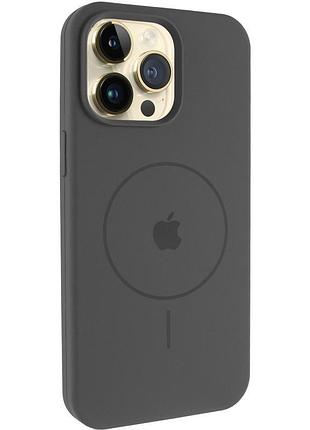 Чохол silicone case full protective (aa) v2 with magsafe для apple iphone 15 pro (6.1") білий / white сірий / dark gray