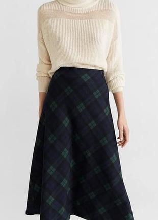Mango стильна та красива спідниця в клітинку