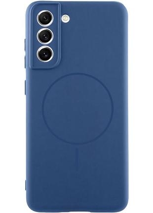 Чохол silicone cover lakshmi full camera (aa) with magfit для samsung galaxy s21 fe червоний / rose red синій / navy blue