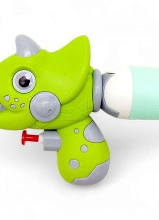 Уценка. водный пистолет мини "динозаврик", зеленый не работает