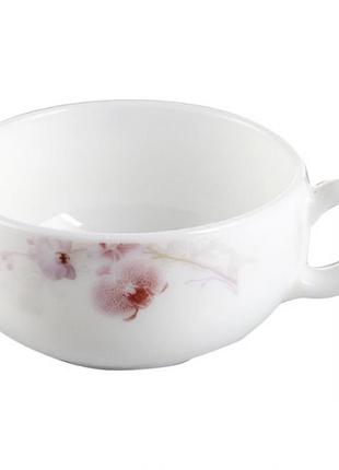 Бульйонниця склокерамічна "рожева орхідея" 350мл 30064-61099/s&t