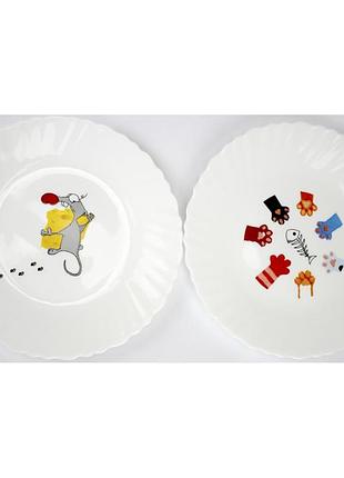 Тарілка десертна керамічна"веселі пухнастики" 19см 30069/s&t