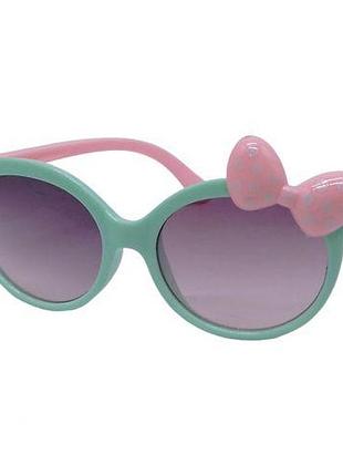 Очки солнечные (детские) "бантик", мятные