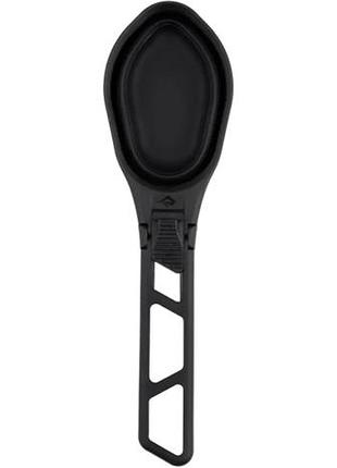 Черпак sea to summit camp kitchen folding serving spoon. black