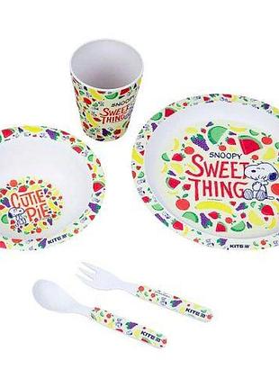 Набір посуду з бамбуку snoopy (5 предметів)