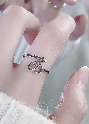 Кольцо розовый кристалл