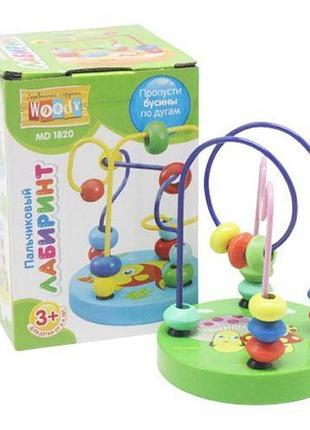 Уцінка. дерев'яна іграшка "пальчиковий лабіринт" трохи пошкоджений