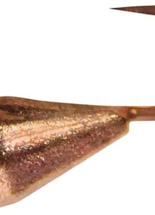 Мормышка вольфрамовая shark граненая капля 0.21g 3.4x6.4mm d16 гальваника ц:медь