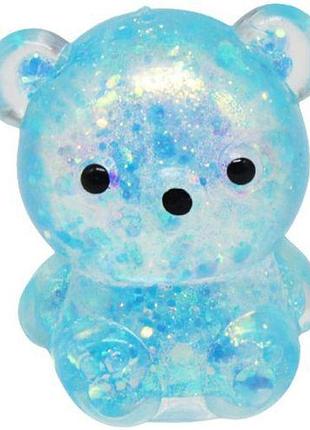 Жвачка-тянучка "мишка", 5,5 см, голубой