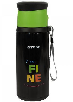 Термос металічний 0,35л "kite" fine k21-305-01 чорний