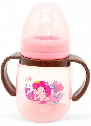Поильник-непроливайка с силиконовым носиком, розовый