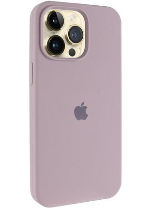 Чехол silicone case (aa) logo with magsafe для apple iphone 13 pro max (6.7") голубой / lilac blue сірий / lavender