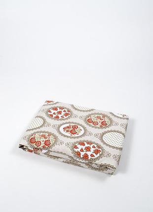 Простынь iris home premium ранфорс - daisy бежевая 150x210