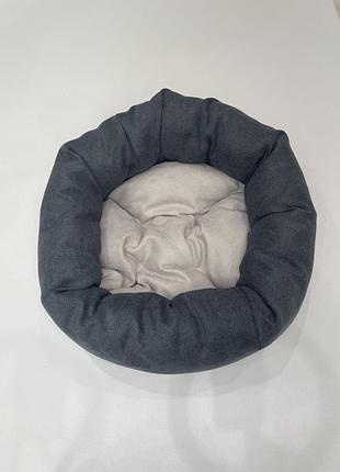 Лежак для котов и собак skypuff 50 см graphite + cool beige