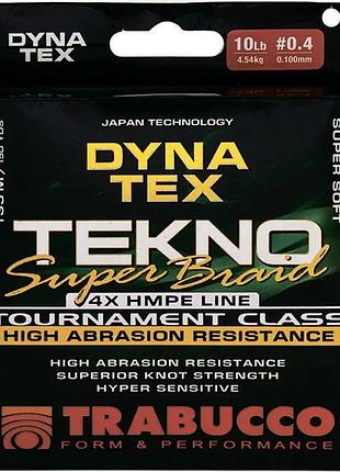 Шнур trabucco dyna-tex tekno super braid 135m (зеленый) #0.6/0.128mm 12lb/5.44kg