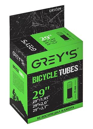 Камера для велосипеда grey's 29 дюймів 1.95 2.1 av 35 мм бутилова легка еластична dm-11
