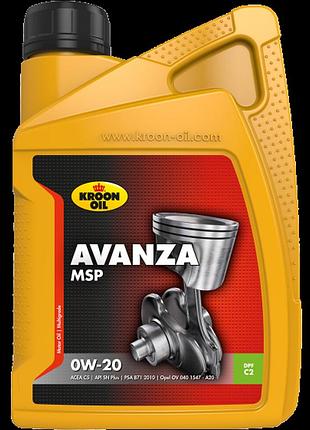 Масло моторное avanza msp 0w-20 1л олива моторна avanza msp 0w-20 12х1л kl 37349