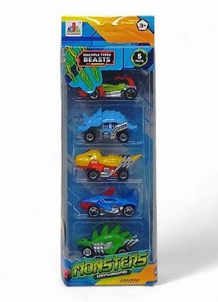 Набір металевих машинок, 5 машинок вид 2