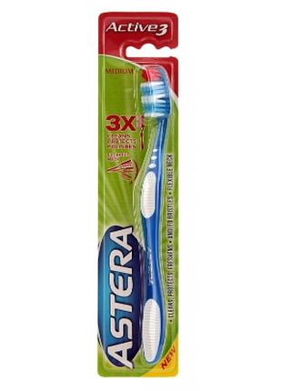 Зубна щітка "астера" active 3 medium, 0205