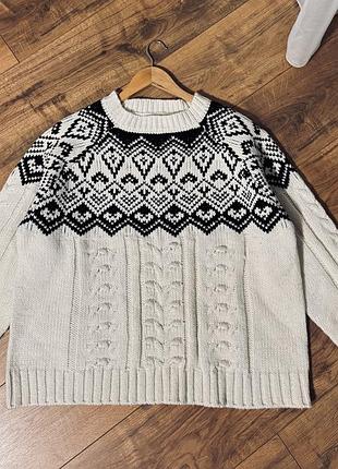 Светр з люрексом теплий батал