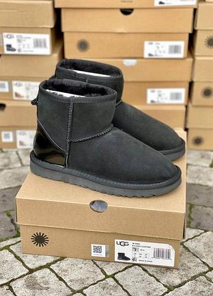 Ugg black metallic suede