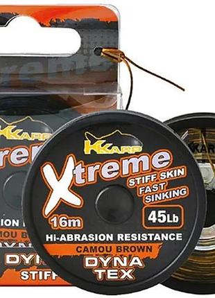 Повідковий матеріал trabucco k-karp dt xtreme stiff 16m 45lb к:camo brown