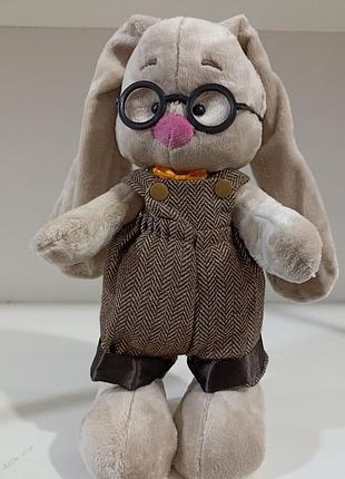 002132 мягкая игрушка зайчик 33см