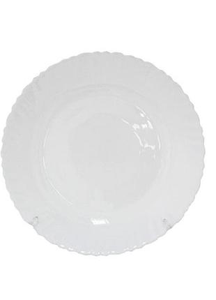 Тарілка десертна склокерамічна "біла" 7,5" 19см 30070-00/s&t