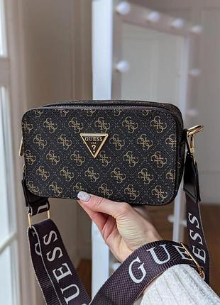 Сумочка guess кросс-боді шоколадний
