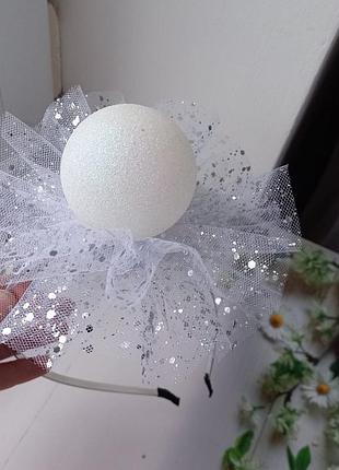 Обруч жемчужные, обруч бусинки, обруч бусинки