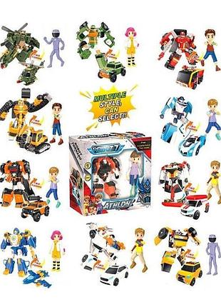 1904 трансформер 10 видов, свет, в коробке