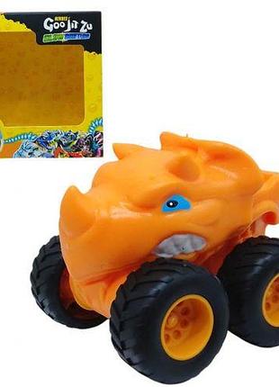 Машинка-тянучка антистресс "goo jit zu", оранжевый