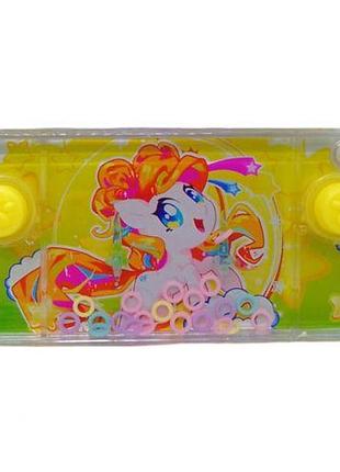 Водная игра в колечки "пони" (11,5х6 см), желтая