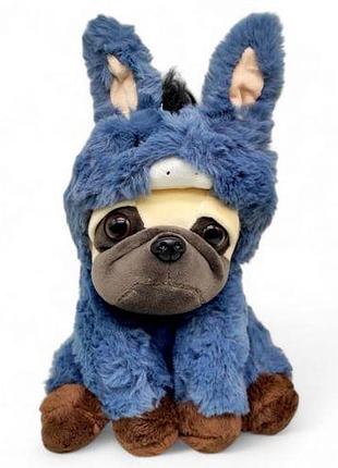 М'яка іграшка "мопс у капюшоні" (20 см) ослик