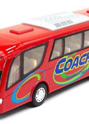 Уценка. инерционный автобус "coach" (красный) - повреждена упаковка