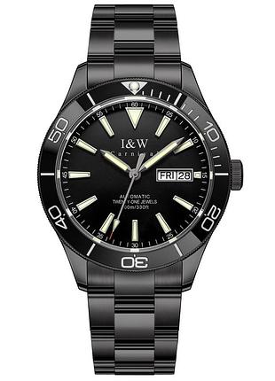 Часы мужские carnival shark 10 bar механические с автозаводом японский seiko черный 40х11 мм сталь сапфи dm-11