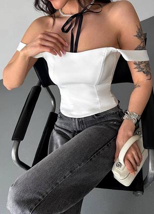 Жіночий білий корсет | 603