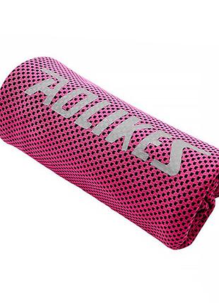 Полотенце aolikes a-7933 охлаждающее для фитнеса быстросохнущее легкое на запястье розовое ve-33