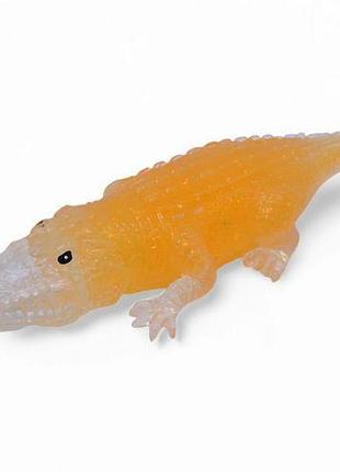 Игрушка-антистресс "рептилии: крокодил" (оранжевый)