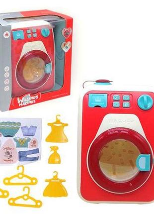 Стиральная машина на батарейках, заливается вода, музыка, звуки, подсветка, наклейки (hj234)