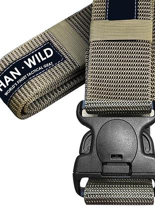 Тактический нейлоновый ремень han-wild 5263 6 см хаки для мужчин с пластиковой пряжкой для активного отд ve-33
